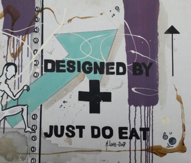 Peinture intitulée "Just Do Eat" par M Love, Œuvre d'art originale