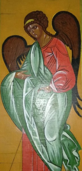 Peinture intitulée "Archangel Gabriel" par Liudmila Matrosova, Œuvre d'art originale, Huile