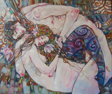 Картина под названием "Весна" - Marusya Dram, Подлинное произведение искусства, Масло