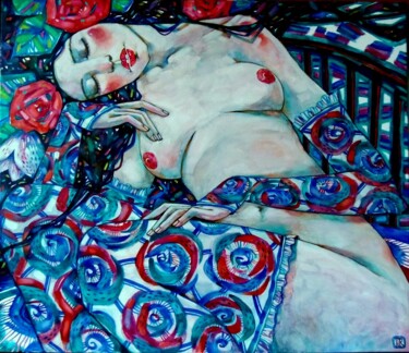 Pintura titulada "Спящая" por Marusya Dram, Obra de arte original, Oleo