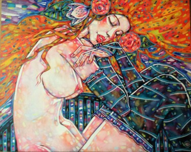 Pintura titulada "Ее мечтания" por Marusya Dram, Obra de arte original, Oleo