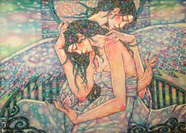Картина под названием "Печаль" - Marusya Dram, Подлинное произведение искусства, Масло
