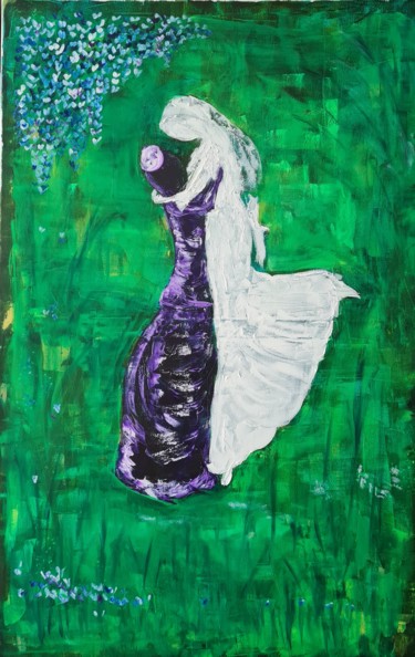 Schilderij getiteld "Wedding day" door Marijke Mol, Origineel Kunstwerk, Olie