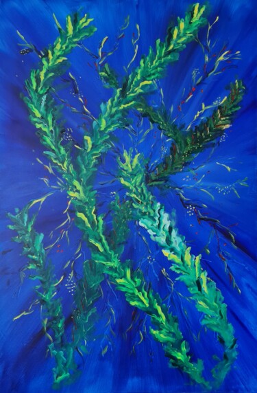 Peinture intitulée "Kelp" par Marijke Mol, Œuvre d'art originale, Huile