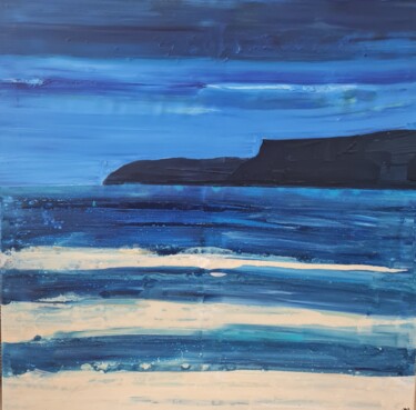 Painting titled "ICELAND beach" by Marijke Mol, Original Artwork, Acrylic