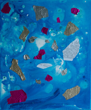 Malerei mit dem Titel "Ocean of trash" von M. Mystery Artist, Original-Kunstwerk, Acryl