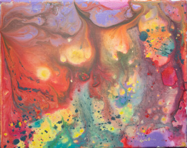 Malerei mit dem Titel "Phoenix" von M. Mystery Artist, Original-Kunstwerk, Acryl