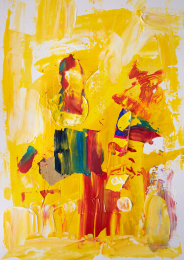 Painting titled "Yellow is the color…" by M. Mystery Artist, Original Artwork, Acrylic