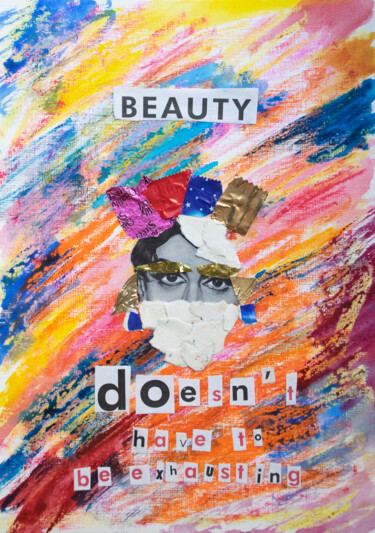 Collages intitulée "Beauty doesn't have…" par M. Mystery Artist, Œuvre d'art originale, Collages