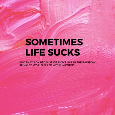 Digitale Kunst getiteld "Sometimes life sucks" door M. Mystery Artist, Origineel Kunstwerk, Acryl