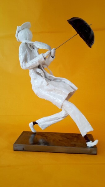 Scultura intitolato "VENDU : singing-in-…" da M.Ou Mme Rajot Jean Louis, Opera d'arte originale