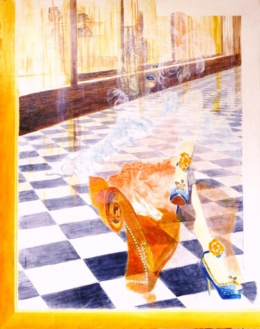 Peinture intitulée "Passage vendôme" par M.Ou Mme Rajot Jean Louis, Œuvre d'art originale