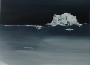 Peinture intitulée "Iceberg" par M Palade, Œuvre d'art originale, Huile