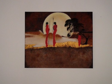 Peinture intitulée "Masaï" par M Palade, Œuvre d'art originale, Autre