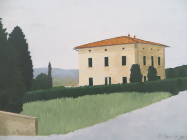 Malerei mit dem Titel ""Toskanische Landsc…" von Michael Renninger, Original-Kunstwerk, Öl