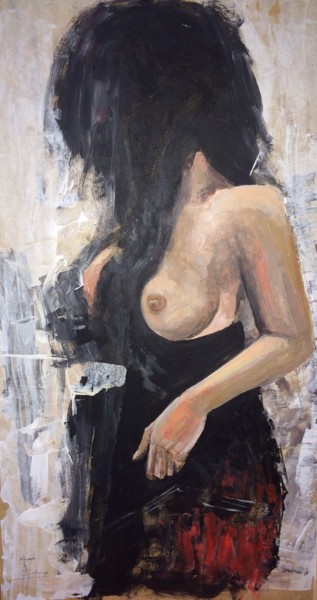 Pintura titulada "woman" por M Salamat, Obra de arte original