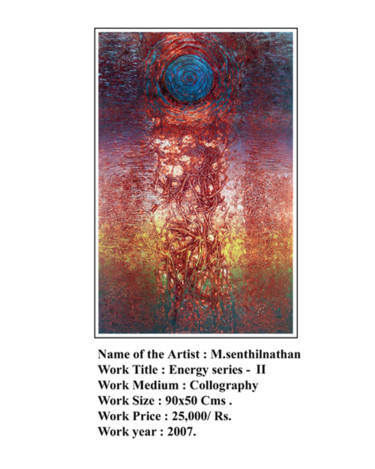 Gravures & estampes intitulée "Energy Series - II…" par M.Senthilnathan, Œuvre d'art originale, Autre