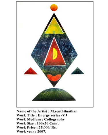 Estampas & grabados titulada "Energy Series - VI…" por M.Senthilnathan, Obra de arte original, Impresión digital