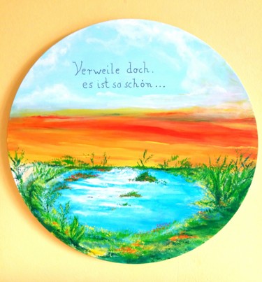 Malerei mit dem Titel "Verweile doch, es i…" von Martina Silber, Original-Kunstwerk, Acryl