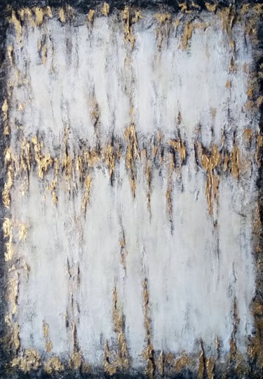 White abstraction Painting titled "White abstraction" by Marina Ternavskaya, Original Art, Acrylic Mounted on Stretcher frame