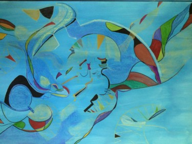 Pintura titulada "Flotando" por Mauro Jorge Trevisanello, Obra de arte original, Acrílico
