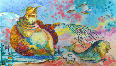 Painting titled "Пособник эволюции" by Marina Malishe, Original Artwork