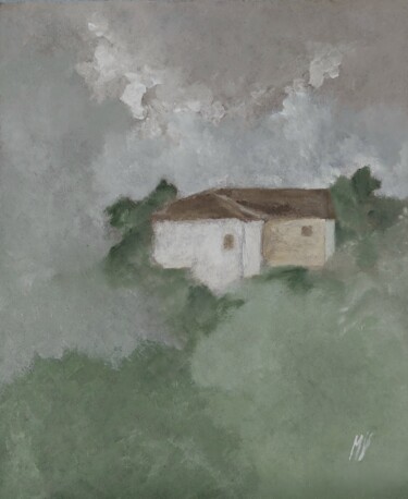 Painting titled "Nebbia" by M. Vet, Original Artwork, Oil