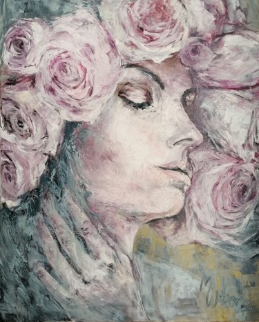 Pintura titulada "Las Rosas" por Magdalena Weber, Obra de arte original, Oleo