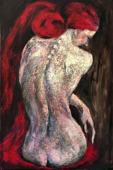 Painting titled "Mujer" by Magdalena Weber, Original Artwork, Oil