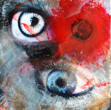 Pintura titulada "Los ojos De Dios" por Magdalena Weber, Obra de arte original, Acrílico