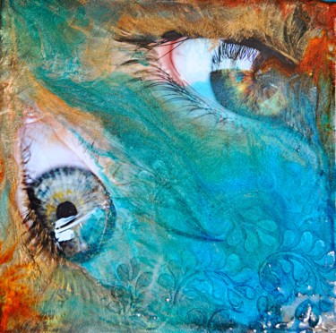Pintura titulada "Ojos De Dios" por Magdalena Weber, Obra de arte original, Acrílico