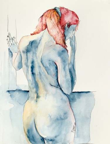 "Nude  woman" başlıklı Tablo Magdalena Weber tarafından, Orijinal sanat, Suluboya