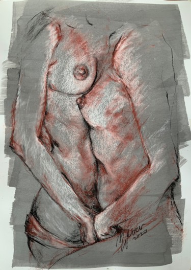 Peinture intitulée "Women Lovers" par Magdalena Weber, Œuvre d'art originale, Pastel