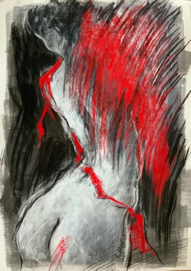 绘画 标题为“Woman Painting, Ori…” 由Magdalena Weber, 原创艺术品, 水粉