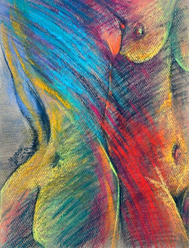Painting titled "My Shadow" by Magdalena Weber, Original Artwork, Pastel