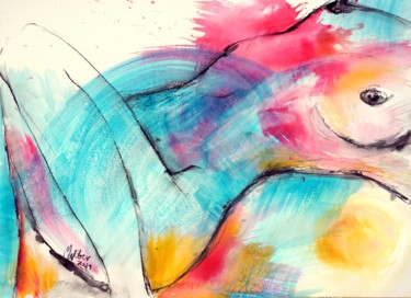 Painting titled "Figure II" by Magdalena Weber, Original Artwork, Ink