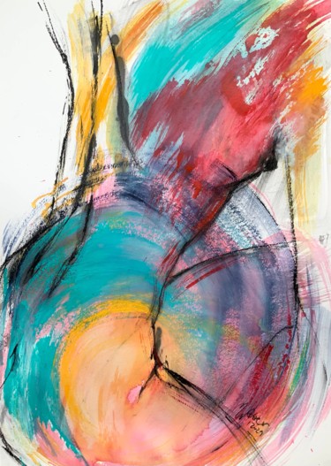 Pintura titulada "Figure VI" por Magdalena Weber, Obra de arte original, Tinta
