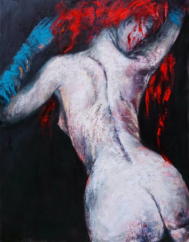 Pintura titulada "Dancing in the Shad…" por Magdalena Weber, Obra de arte original, Oleo Montado en Bastidor de camilla de m…