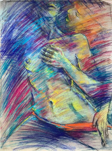 Malerei mit dem Titel "In Motion" von Magdalena Weber, Original-Kunstwerk, Pastell