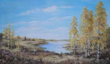 Картина под названием "Осень.jpg" - Елена Баяр, Подлинное произведение искусства, Акрил Установлен на Деревянная рама для но…