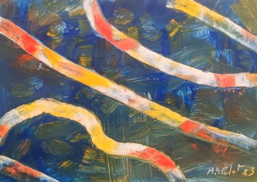 Schilderij getiteld "Abstracto 1" door Ma Palet, Origineel Kunstwerk, Tempera