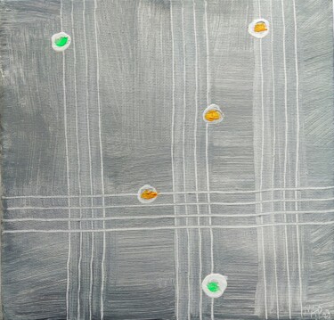 Painting titled "Campos blancos" by Ma Palet, Original Artwork, Acrylic Mounted on Wood Stretcher frame