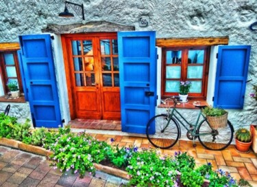 Photographie intitulée "La casa azul" par Ma Palet, Œuvre d'art originale, Photographie numérique