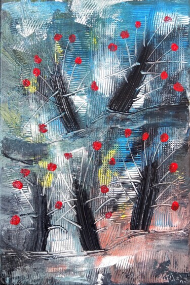 Картина под названием "Arboretum XX" - Ma Palet, Подлинное произведение искусства, Акрил