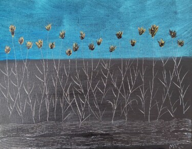 제목이 "Paisaje abstracto V"인 미술작품 Ma Palet로, 원작, 아크릴 나무 들것 프레임에 장착됨