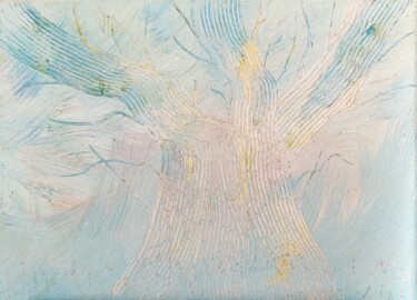 Картина под названием "Arboretum blanco V" - Ma Palet, Подлинное произведение искусства, Акрил Установлен на Деревянная рама…
