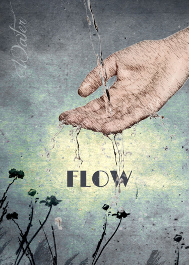 Digitale Kunst getiteld "Flow - Water" door Betty Heideman, Origineel Kunstwerk, 2D Digital Work