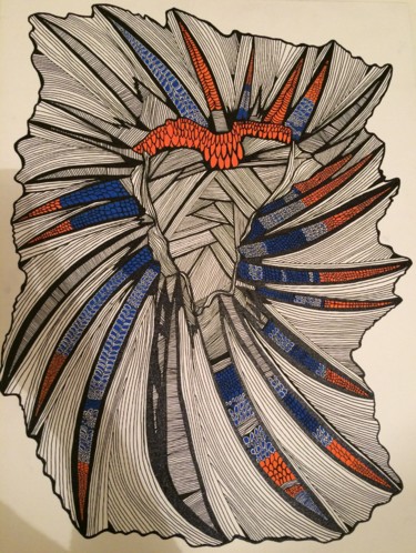 Drawing titled "L'indien" by Ma2moizelc, Original Artwork, Gouache