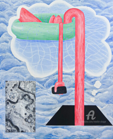 Malerei mit dem Titel "Seeking an escape" von Maaike Plugge, Original-Kunstwerk, Acryl