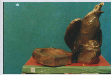 Sculpture intitulée "sandriers Aigle" par Maamar Branci, Œuvre d'art originale